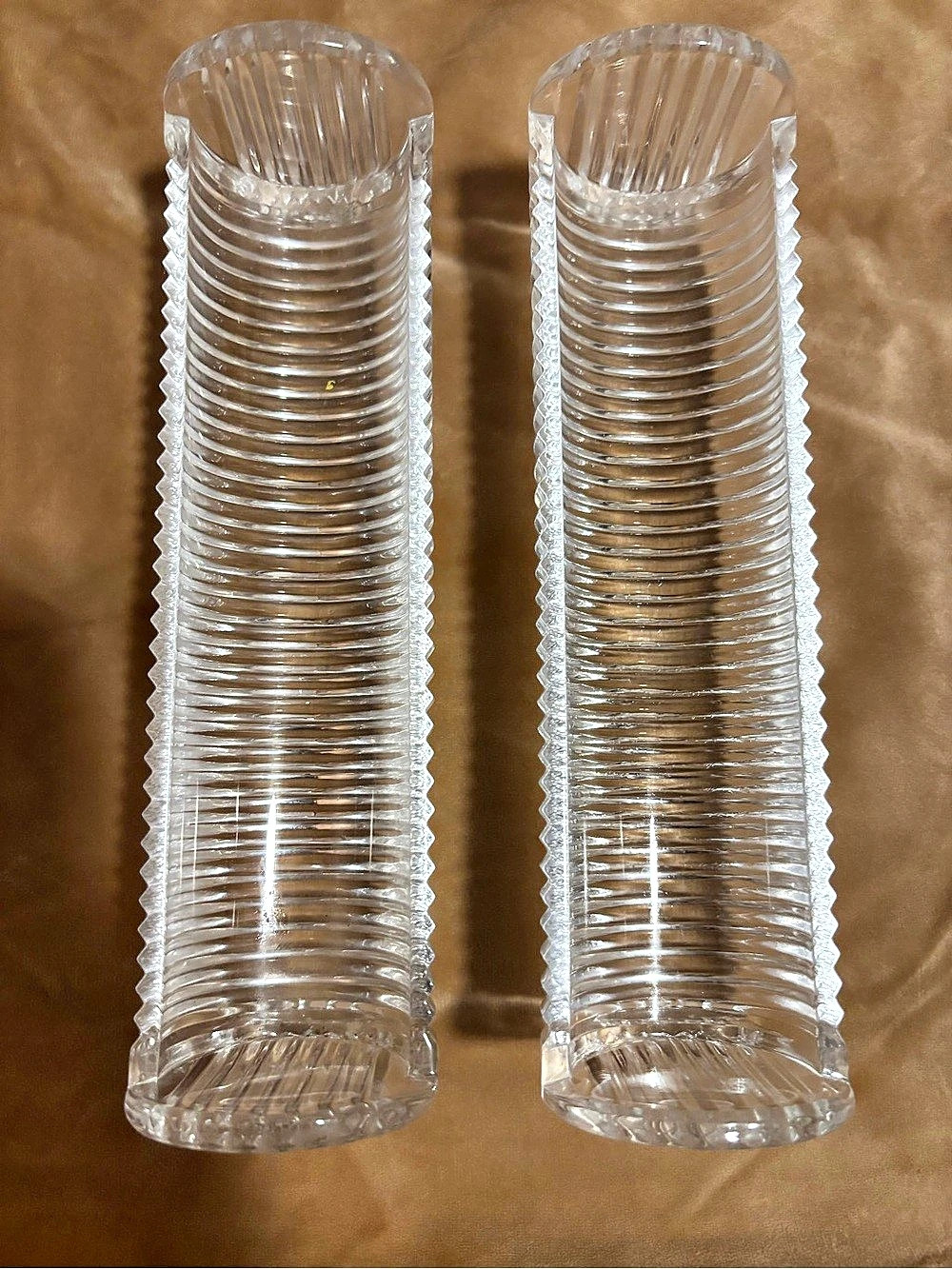 Clear Ribbed Decorative Pieces Set